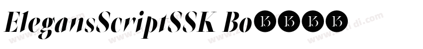 ElegansScriptSSK Bo字体转换
